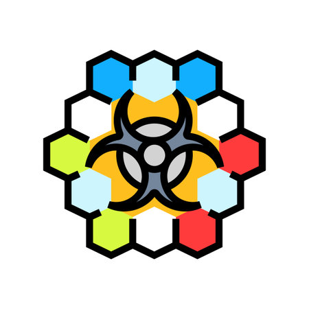biohazard background chemical pollution color icon vector illustrationのイラスト素材