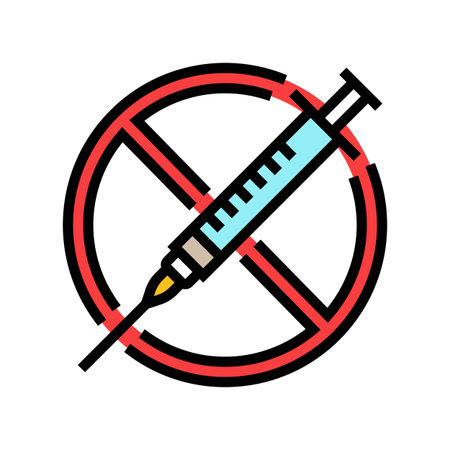 no access healthcare color icon vector illustrationのイラスト素材