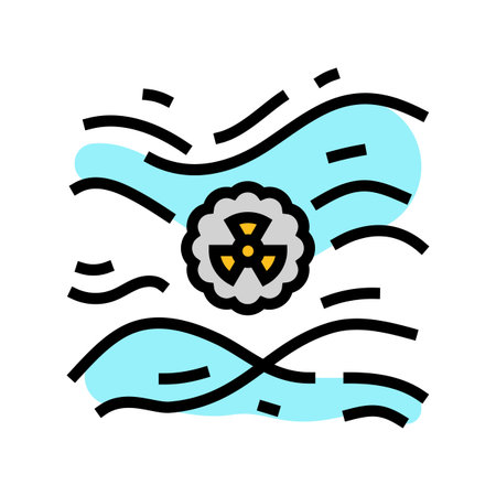 particles air radioactive pollution color icon vector illustrationのイラスト素材