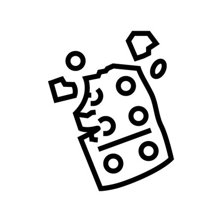 discarded medicine packaging line icon vector illustrationのイラスト素材