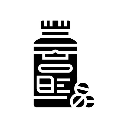 prenatal vitamins glyph icon vector illustrationのイラスト素材