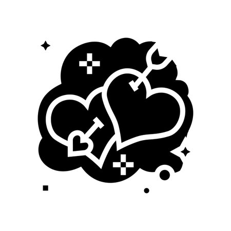 true love dream glyph icon vector illustrationのイラスト素材