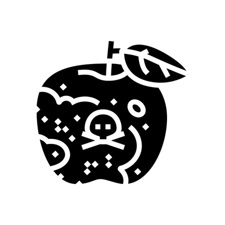 pesticide residue fruit glyph icon vector illustrationのイラスト素材