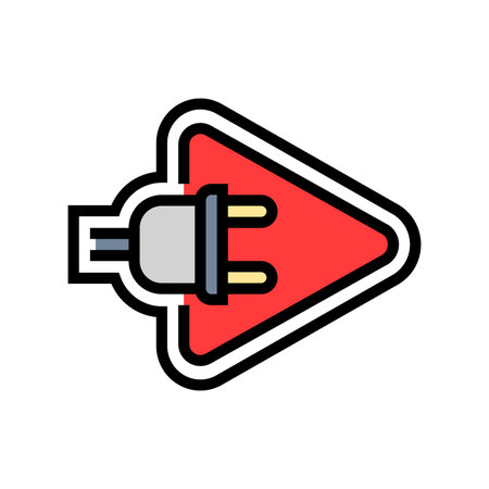 plug play color icon vector illustrationのイラスト素材