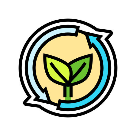 eco friendly color icon vector illustrationのイラスト素材