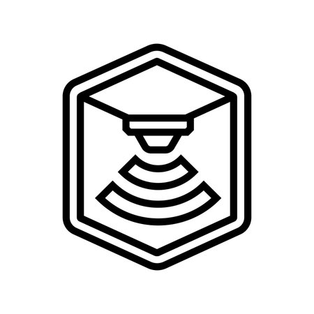 built sensor line icon vector illustrationのイラスト素材