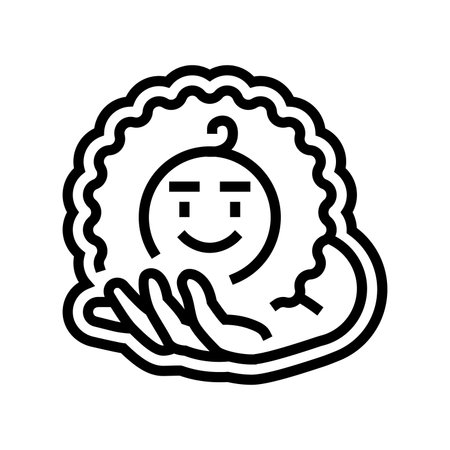 child safe line icon vector illustrationのイラスト素材
