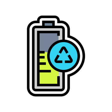 energy saving mode color icon vector illustrationのイラスト素材