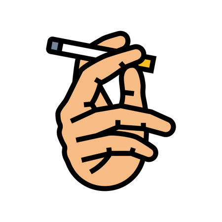 smoking prevalence color icon vector illustrationのイラスト素材