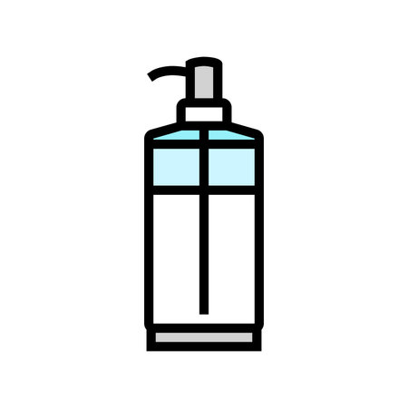 liquid soap dispenser pump color icon vector illustrationのイラスト素材