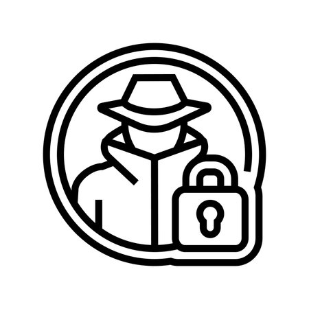 anti theft protection line icon vector illustrationのイラスト素材