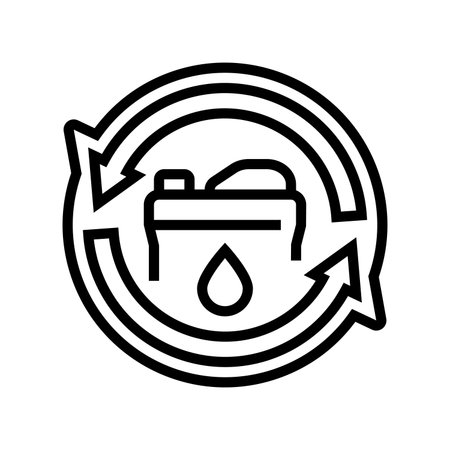 refill indicator line icon vector illustrationのイラスト素材