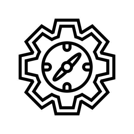 intuitive setup line icon vector illustration