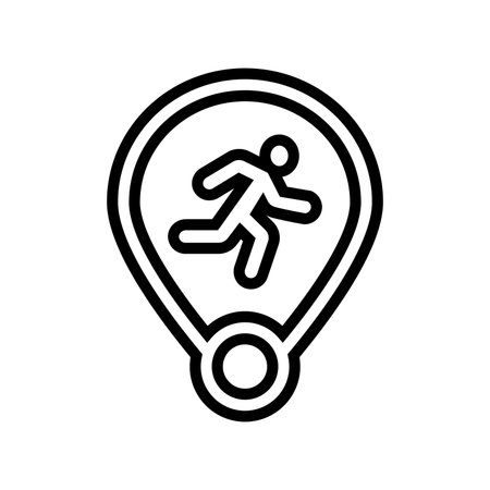 smart tracking line icon vector illustrationのイラスト素材