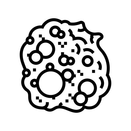 soap foam bubbles line icon vector illustrationのイラスト素材