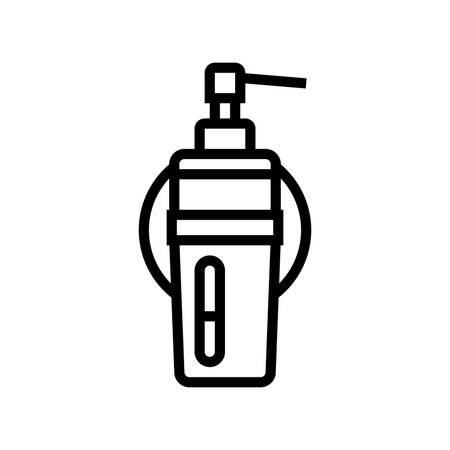 soap dispenser wall mount line icon vector illustrationのイラスト素材
