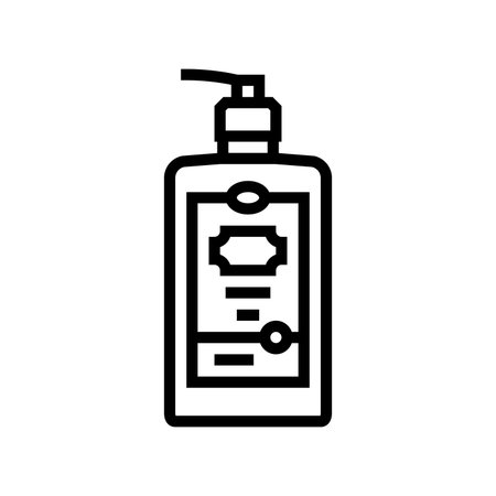 soap natural line icon vector illustrationのイラスト素材