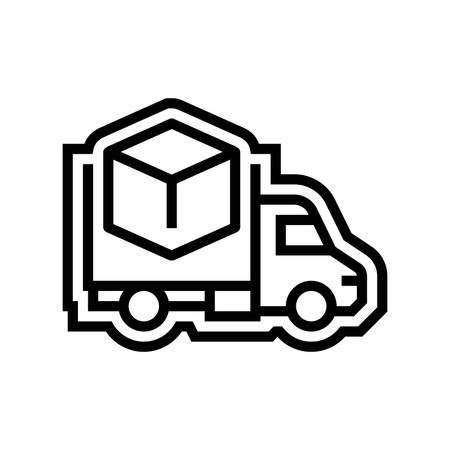 easy transport line icon vector illustrationのイラスト素材