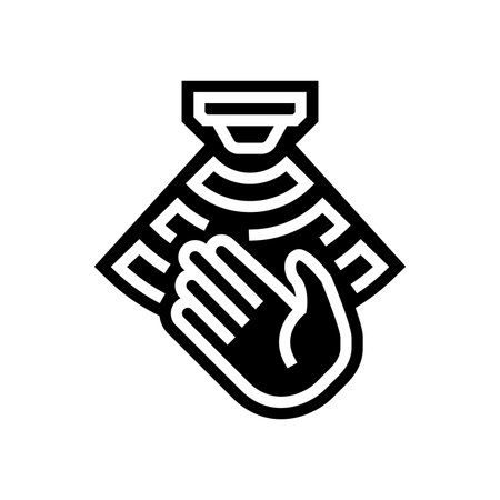 motion activated glyph icon vector illustrationのイラスト素材