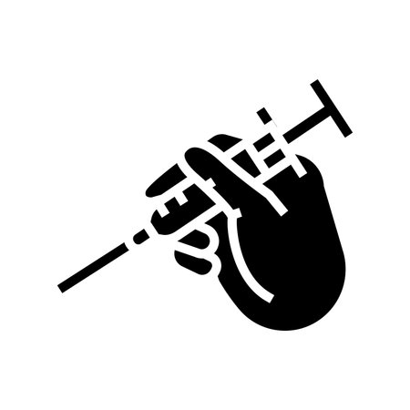 vaccination coverage glyph icon vector illustrationのイラスト素材