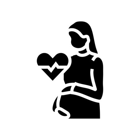 maternal health care glyph icon vector illustrationのイラスト素材