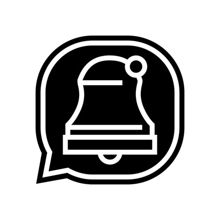 smart notifications glyph icon vector illustrationのイラスト素材