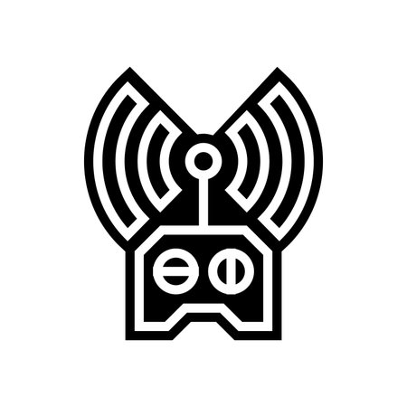 remote control glyph icon vector illustration