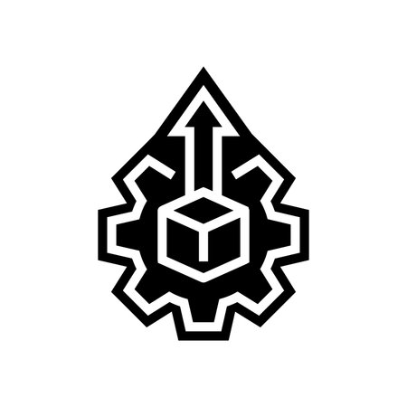 quick setup glyph icon vector illustrationのイラスト素材