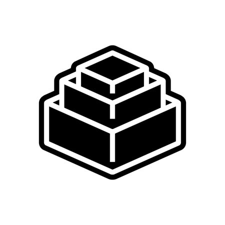 stackable design glyph icon vector illustrationのイラスト素材
