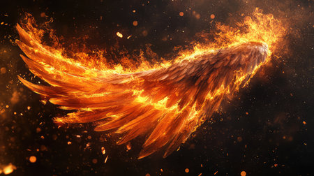 photorealistic fire wingの素材