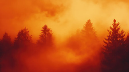 mist orange fogの素材