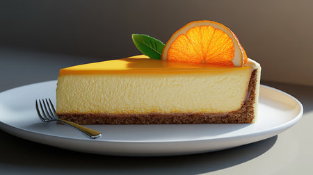 photorealistic orange cheesecakeの素材