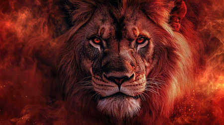 realistic red lion paの素材