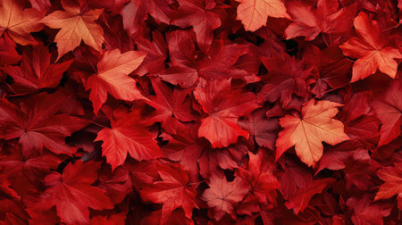 foliage fall leaves redの素材