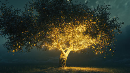 landscape tree lightの素材