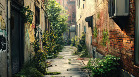 urban alley wallの素材