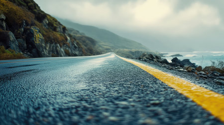 landscape ocean roadの素材