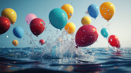 realistic balloons waterの素材
