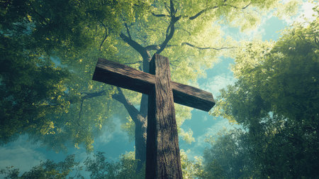 nature tree crossの素材