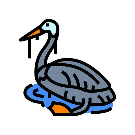 dying bird covered oil color icon vector illustrationのイラスト素材