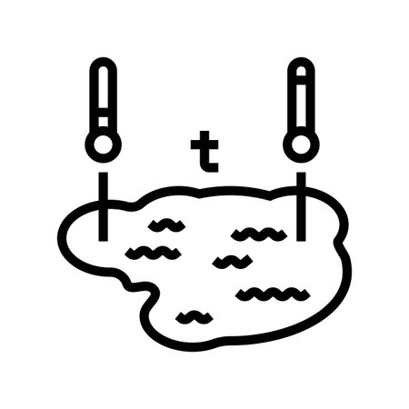 temperature gradient water line icon vector illustrationのイラスト素材