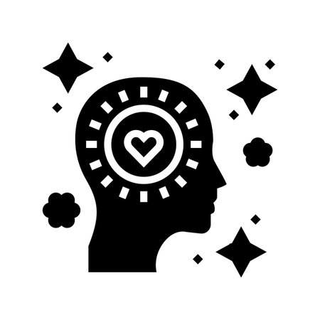 stress relief inclusive fitness glyph icon vector illustrationのイラスト素材