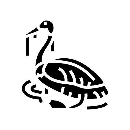 dying bird covered oil glyph icon vector illustrationのイラスト素材