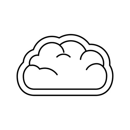 cloud computing line icon vector illustrationのイラスト素材