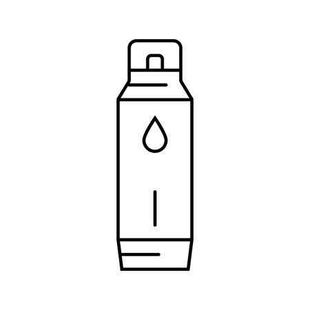 water bottle smart home line icon vector illustrationのイラスト素材