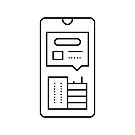 ar smartphone augmented reality line icon vector illustrationのイラスト素材