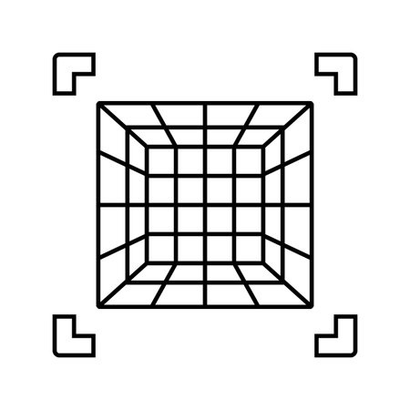 space grid augmented reality line icon vector illustrationのイラスト素材