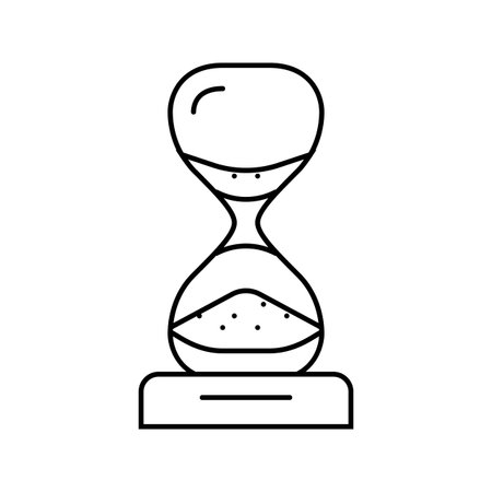 hourglass slow living line icon vector illustrationのイラスト素材