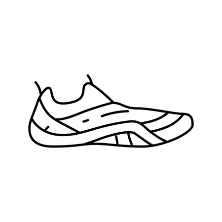 water shoes footwear tourism line icon vector illustrationのイラスト素材