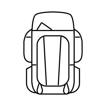 capacity hiking backpack line icon vector illustrationのイラスト素材